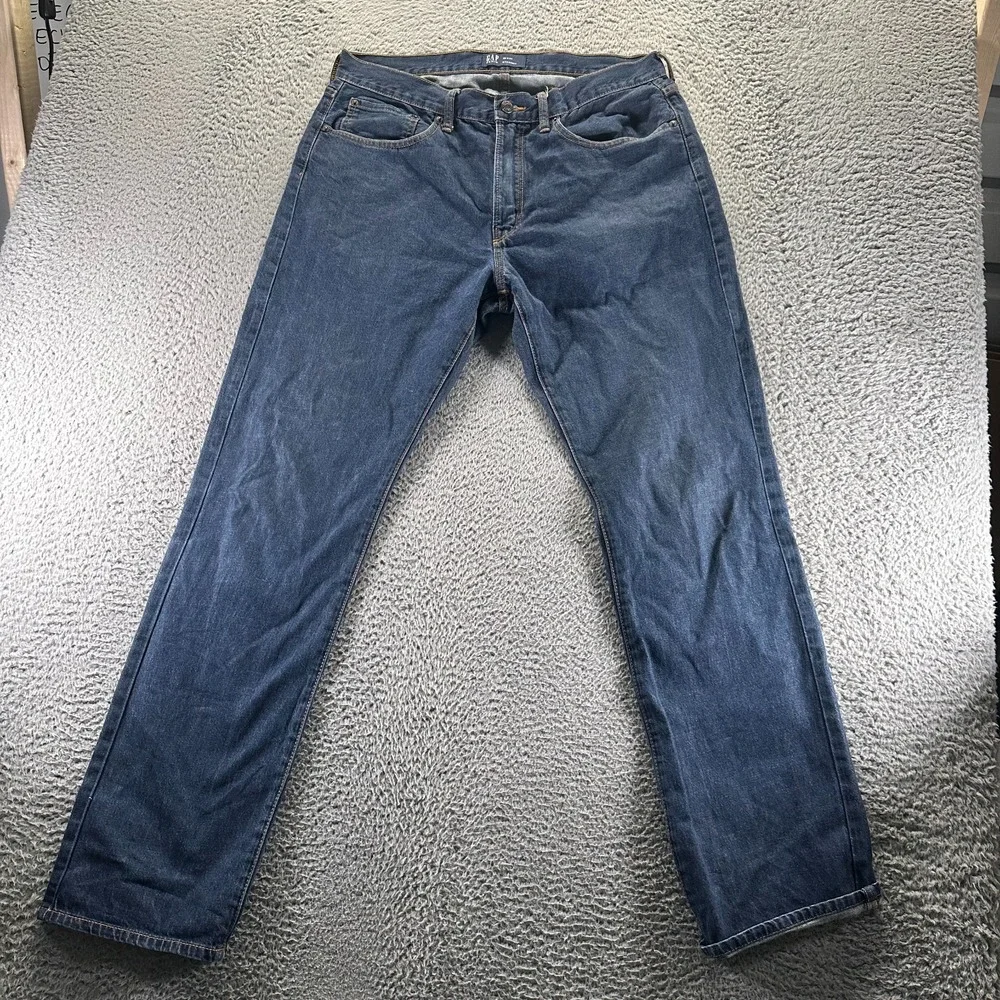 Gap Jeans Mens 36x34 Blue Cotton Denim Straight Leg Casual‎ Outdoor Workwear